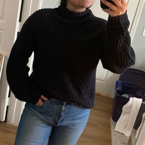 Navy William Rast Mock Turtleneck Sweater